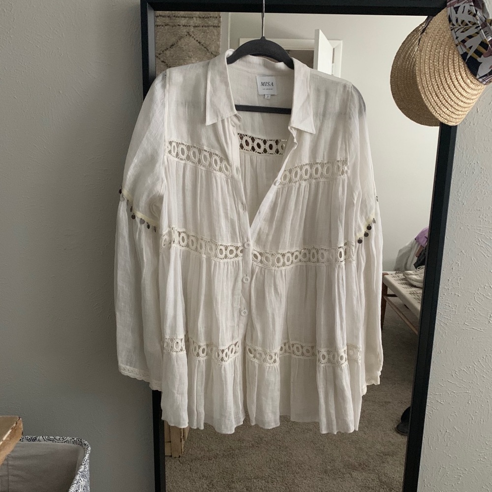 Misa Linen Tunic Top